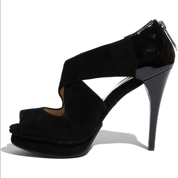 Michael Kors Elena black suede stiletto heels - Picture 2 of 8